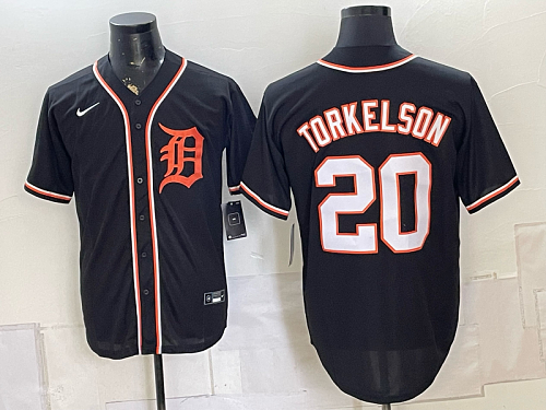 Tigers #20 Spencer Torkelson Navy Blue Throwback Baseball Jersey New Cool Base Stitched MLB Jersey KK004 – 2026–27