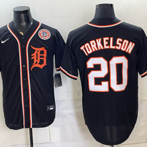 Tigers #20 Spencer Torkelson Navy Blue Throwback Baseball Jersey New Cool Base Stitched MLB Jersey KK006 – 2026–27