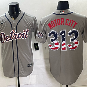 Tigers #313 Gray Motor City Baseball Jersey New Cool Base Stitched MLB Jersey KK008 – 2026–27