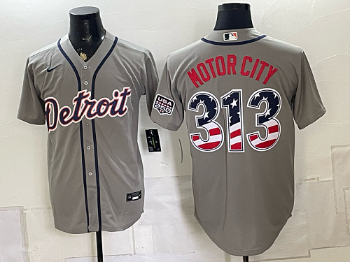 Tigers #313 Gray Motor City Baseball Jersey New Cool Base Stitched MLB Jersey KK008 – 2026–27