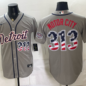 Tigers #313 Gray Motor City Baseball Jersey New Cool Base Stitched MLB Jersey KK009 – 2026–27