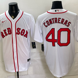 Red Sox #40 Willson Contreras White Home Baseball Jersey New Cool Base Stitched MLB Jersey KK010 – 2026–27