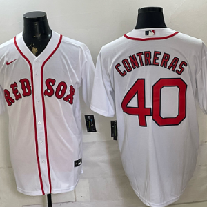 Red Sox #40 Willson Contreras White Home Baseball Jersey New Cool Base Stitched MLB Jersey KK011 – 2026–27