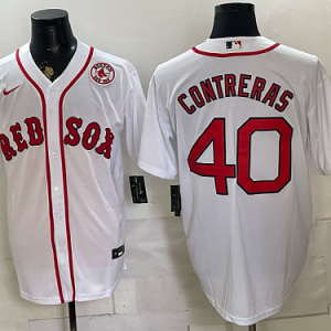 Red Sox #40 Willson Contreras White Home Baseball Jersey New Cool Base Stitched MLB Jersey KK012 – 2026–27