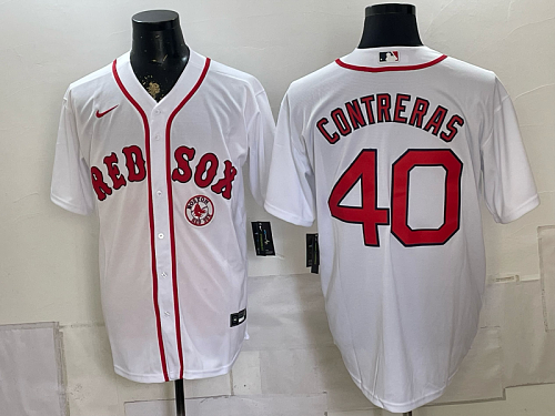 yp250665319-013 Red Sox #40 Willson Contreras White Home Baseball Jersey New Cool Base Stitched MLB Jersey KK013 – 2026–27