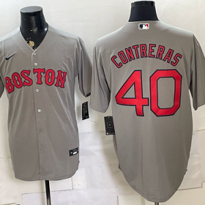 Red Sox #40 Willson Contreras Gray Alternate Baseball Jersey New Cool Base Stitched MLB Jersey KK014 – 2026–27