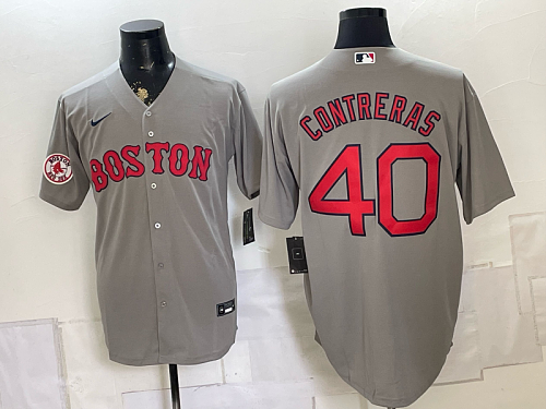 Red Sox #40 Willson Contreras Gray Alternate Baseball Jersey New Cool Base Stitched MLB Jersey KK015 – 2026–27