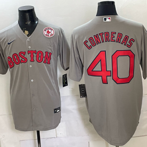 Red Sox #40 Willson Contreras Gray Alternate Baseball Jersey New Cool Base Stitched MLB Jersey KK016 – 2026–27