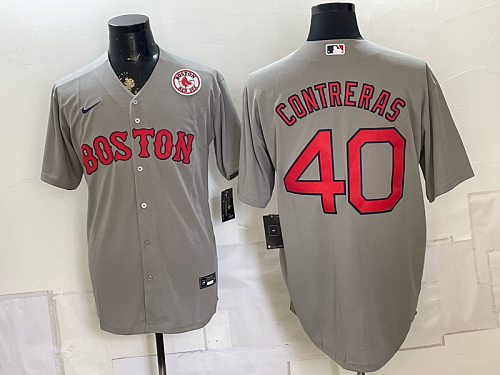 yp250665319-016 Red Sox #40 Willson Contreras Gray Alternate Baseball Jersey New Cool Base Stitched MLB Jersey KK016 – 2026–27