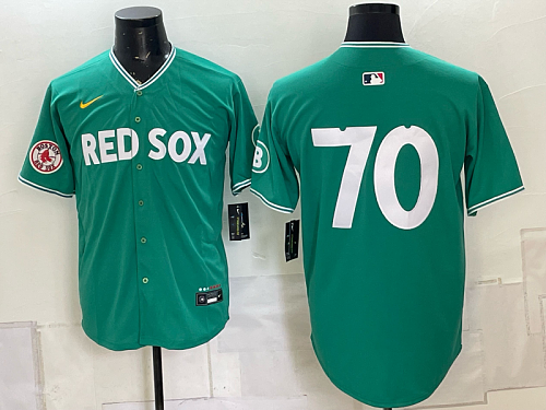 yp250665319-018 Red Sox #70 Green Special Edition Baseball Jersey New Cool Base Stitched MLB Jersey KK018 – 2026–27