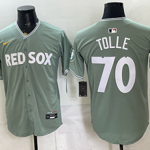 yp250665319-021 Red Sox #70 Payton Tolle Green and Gray Special Edition Baseball Jersey New Cool Base Stitched MLB Jersey KK021 – 2026–27