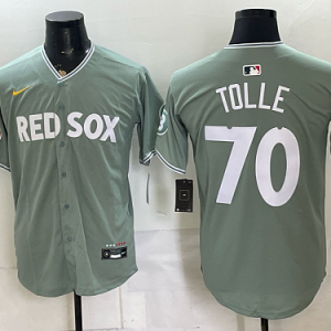 yp250665319-022 Red Sox #70 Payton Tolle Green and Gray Special Edition Baseball Jersey New Cool Base Stitched MLB Jersey KK022 – 2026–27