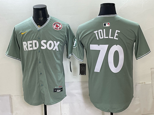 Red Sox #70 Payton Tolle Green and Gray Special Edition Baseball Jersey New Cool Base Stitched MLB Jersey KK023 – 2026–27