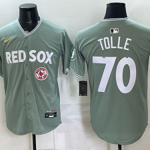 yp250665319-024 Red Sox #70 Payton Tolle Green and Gray Special Edition Baseball Jersey New Cool Base Stitched MLB Jersey KK024 – 2026–27
