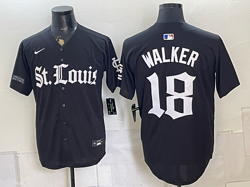 Cardinals #18 Jordan Walker Navy Blue Throwback Baseball Jersey New Cool Base Stitched MLB Jersey KK027 – 2026–27