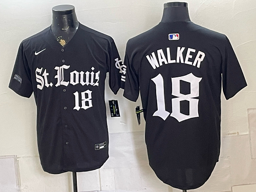 Cardinals #18 Jordan Walker Navy Blue Throwback Baseball Jersey New Cool Base Stitched MLB Jersey KK029 – 2026–27