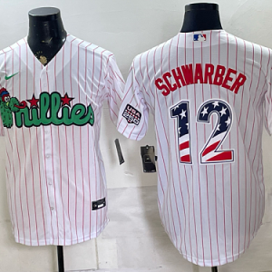Phillies #12 Kyle Schwarber Assorted USA Flag Baseball Jersey New Cool Base Stitched MLB Jersey KK033 – 2026–27