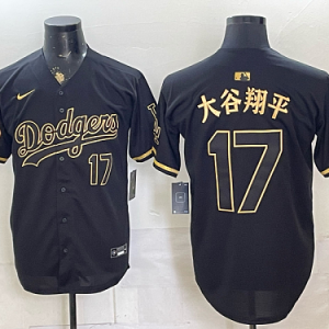 Dodgers #17 Shohei Ohtani Navy Blue and Gold Japanese Letter Baseball Jersey New Cool Base Stitched MLB Jersey KK060 – 2026–27