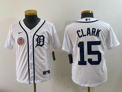 yp250665319-061 Tigers #15 Max Clark White Home Baseball Jersey New Cool Base Stitched MLB Jersey KK061 – 2026–27