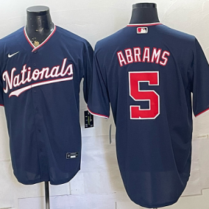 yp250893413-007 Nationals #5 CJ Abrams Navy Blue Alternate Baseball Jersey New Cool Base Stitched MLB Jersey KK007 – 2026–27