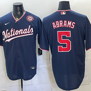 yp250893413-009 Nationals #5 CJ Abrams Navy Blue Alternate Baseball Jersey New Cool Base Stitched MLB Jersey KK009 – 2026–27