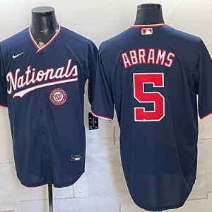 yp250893413-010 Nationals #5 CJ Abrams Navy Blue Alternate Baseball Jersey New Cool Base Stitched MLB Jersey KK010 – 2026–27