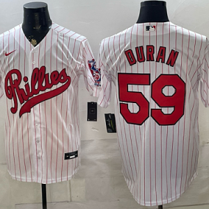 yp250893413-011 Phillies #59 Jhoan Duran White Pinstripe Throwback Baseball Jersey New Cool Base Stitched MLB Jersey KK011 – 2026–27
