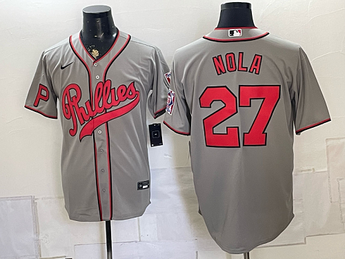 yp250893413-014 Phillies #27 Aaron Nola Gray USA Flag Baseball Jersey New Cool Base Stitched MLB Jersey KK014 – 2026–27