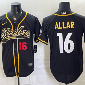 Steelers #16 Drew Allar Black and Gold Baseball-Style Football Jersey Men’s Stitched NFL Elite Jersey KK001 – 2026–27