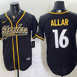 Steelers #16 Drew Allar Black and Gold Baseball-Style Football Jersey Men’s Stitched NFL Elite Jersey KK003 – 2026–27