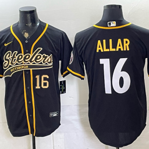 Steelers #16 Drew Allar Black and Gold Baseball-Style Football Jersey Men’s Stitched NFL Elite Jersey KK004 – 2026–27