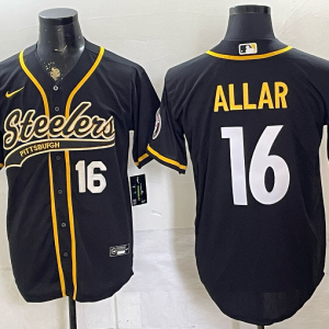 Steelers #16 Drew Allar Black and Gold Baseball-Style Football Jersey Men’s Stitched NFL Elite Jersey KK005 – 2026–27