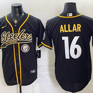 Steelers #16 Drew Allar Black and Gold Baseball-Style Football Jersey Men’s Stitched NFL Elite Jersey KK006 – 2026–27