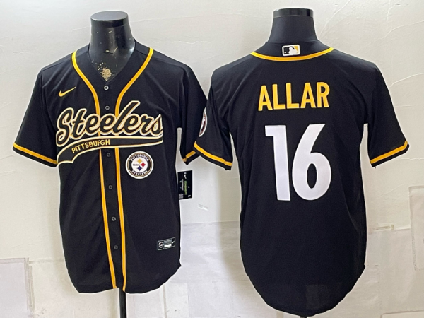 yp251044769-006 Steelers #16 Drew Allar Black and Gold Baseball-Style Football Jersey Men’s Stitched NFL Elite Jersey KK006 – 2026–27