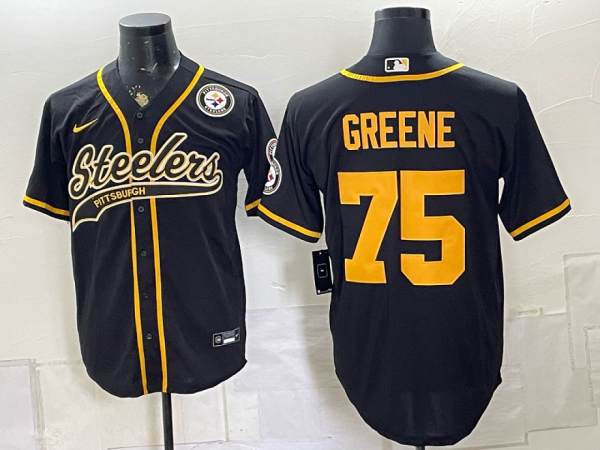 Steelers #75 Mean Joe Greene Black and Gold Baseball-Style Football Jersey Men’s Stitched NFL Elite Jersey KK007 – 2026–27