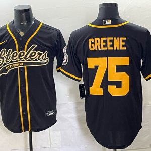 Steelers #75 Mean Joe Greene Black and Gold Baseball-Style Football Jersey Men’s Stitched NFL Elite Jersey KK008 – 2026–27