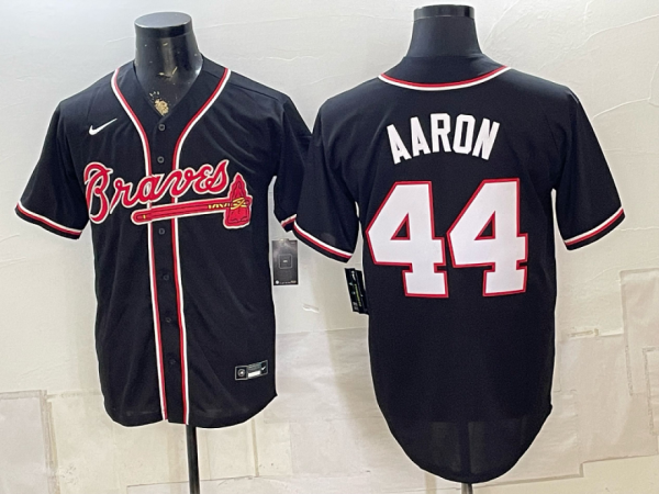 yp251044769-009 Braves #44 Hank Aaron Black Throwback Baseball Jersey New Cool Base Stitched MLB Jersey KK009 – 2026–27