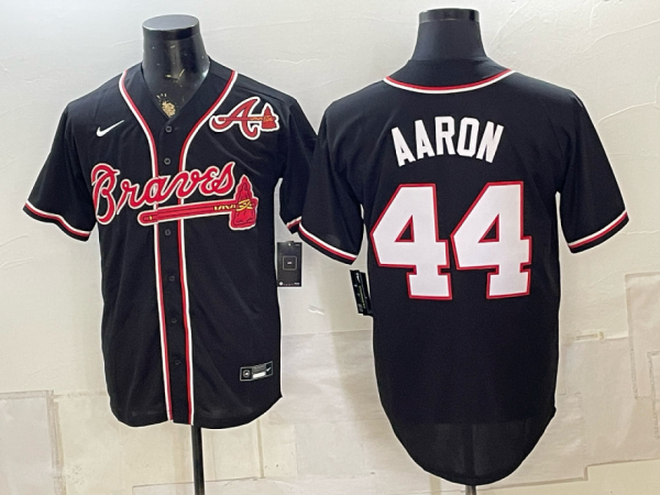 yp251044769-010 Braves #44 Hank Aaron Black Throwback Baseball Jersey New Cool Base Stitched MLB Jersey KK010 – 2026–27
