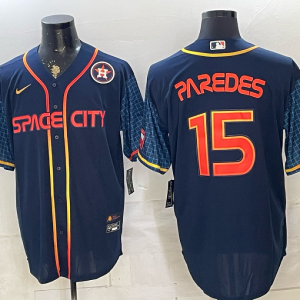 Astros #15 Isaac Paredes Navy Blue Space City Baseball Jersey New Cool Base Stitched MLB Jersey KK023 – 2026–27