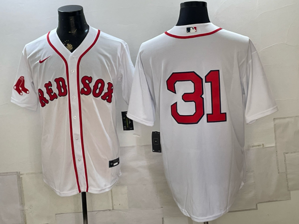 yp251044769-025 Red Sox #31 White Home Baseball Jersey New Cool Base Stitched MLB Jersey KK025 – 2026–27