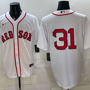 Red Sox #31 White Home Baseball Jersey New Cool Base Stitched MLB Jersey KK027 – 2026–27