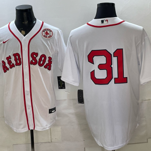 Red Sox #31 White Home Baseball Jersey New Cool Base Stitched MLB Jersey KK028 – 2026–27