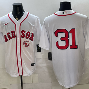 Red Sox #31 White Home Baseball Jersey New Cool Base Stitched MLB Jersey KK029 – 2026–27