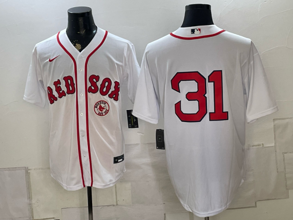 yp251044769-029 Red Sox #31 White Home Baseball Jersey New Cool Base Stitched MLB Jersey KK029 – 2026–27