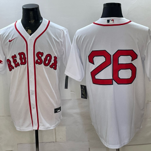 Red Sox #26 White Home Baseball Jersey New Cool Base Stitched MLB Jersey KK031 – 2026–27