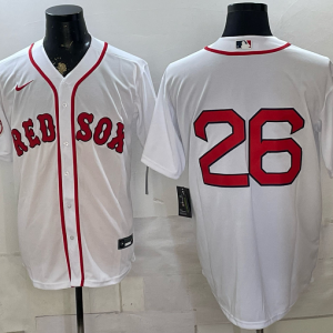 Red Sox #26 White Home Baseball Jersey New Cool Base Stitched MLB Jersey KK032 – 2026–27