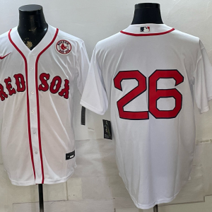 Red Sox #26 White Home Baseball Jersey New Cool Base Stitched MLB Jersey KK033 – 2026–27