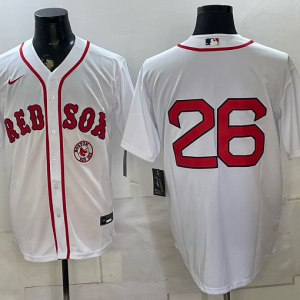 Red Sox #26 White Home Baseball Jersey New Cool Base Stitched MLB Jersey KK034 – 2026–27