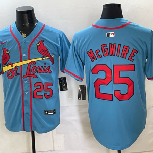 Cardinals #25 Mark McGwire Powder Blue Throwback Baseball Jersey Style 01 New Cool Base Stitched MLB Jersey KKP002 – 2026–27