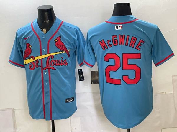Cardinals #25 Mark McGwire Powder Blue Throwback Baseball Jersey Style 02 New Cool Base Stitched MLB Jersey KKP003 – 2026–27